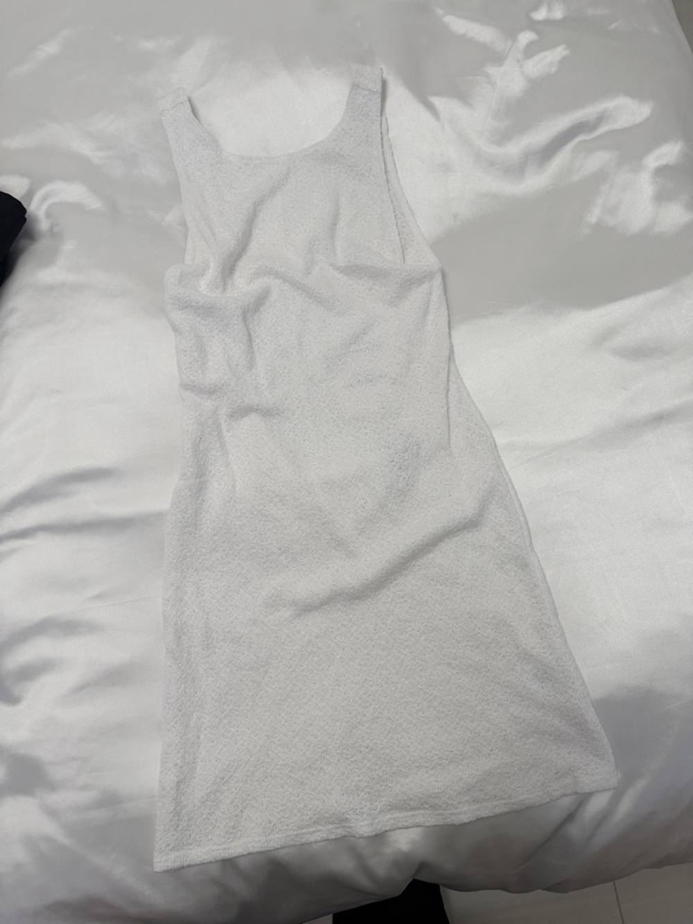 Gergana Ivanova White Textured Backless Tank Dress
O/S